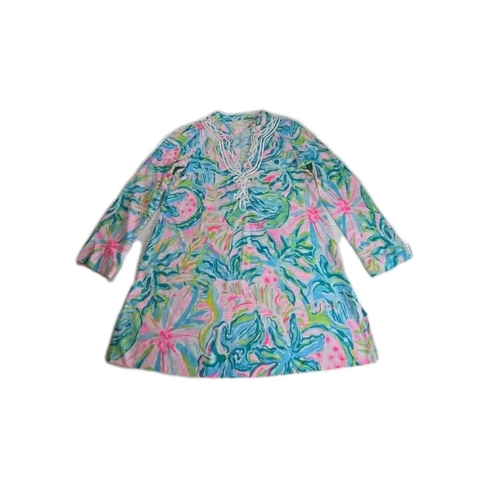 Lilly Pulitzer Kaia knit tunic top Multicolor Print XS style 002151